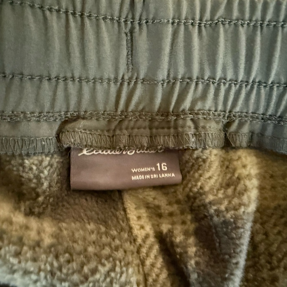 Eddie Bauer Women's Olive Green Fleece-Lined Jacket